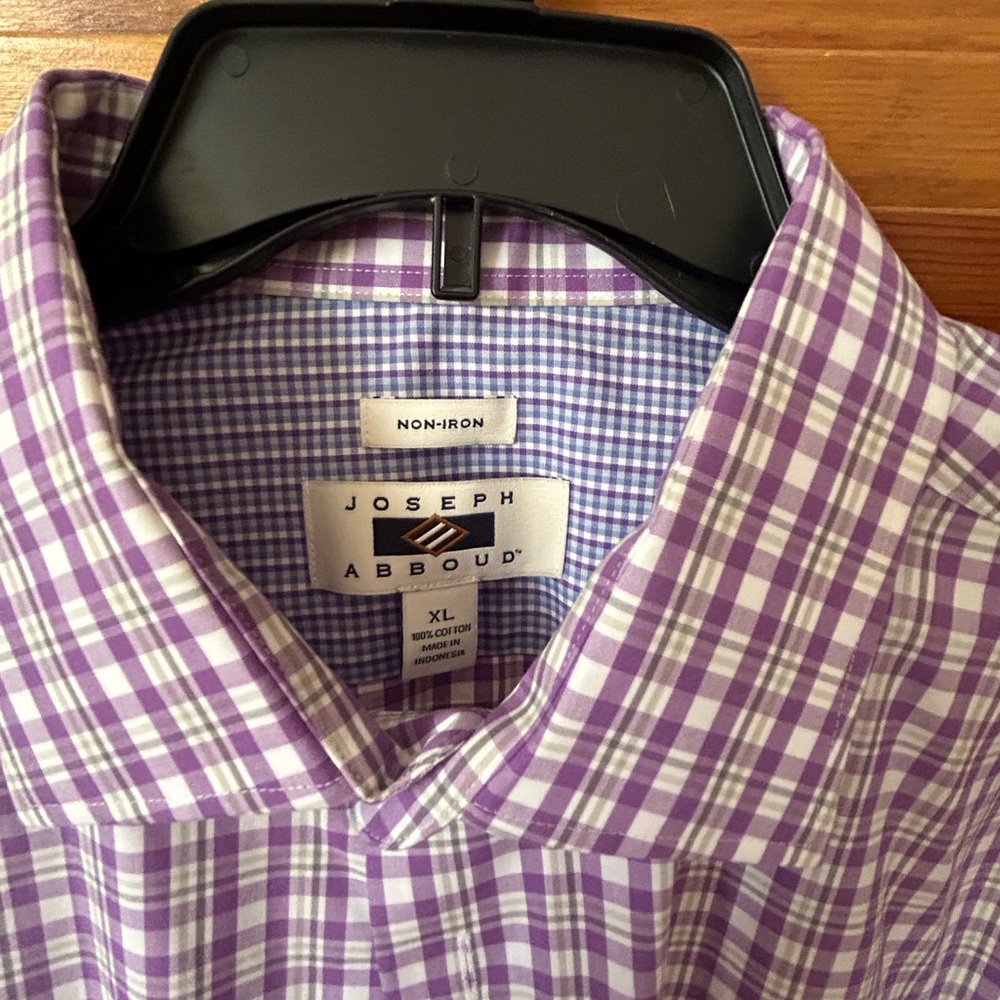 Joseph Abboud Purple Checkered Men's Shirt